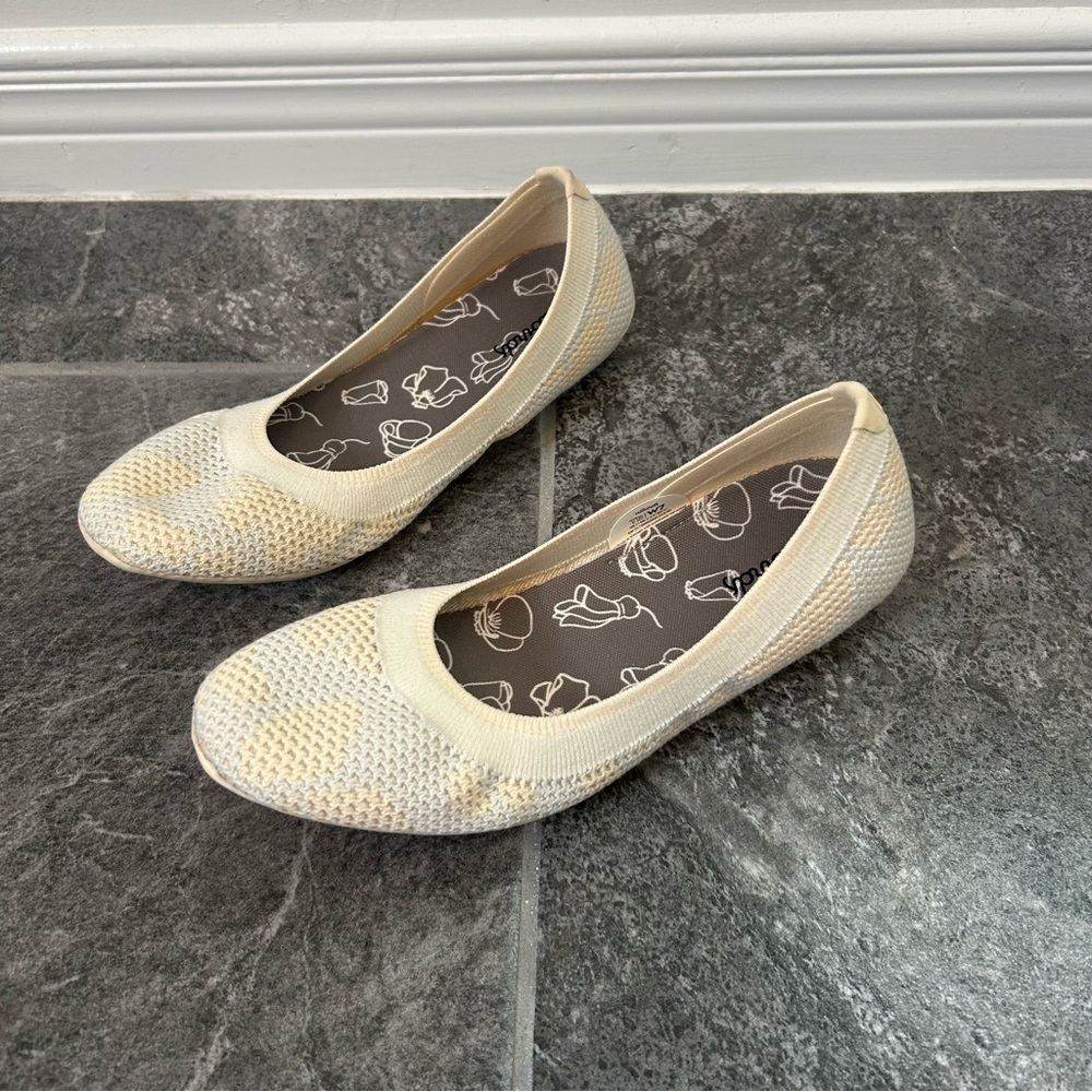 NWOB Allbirds Tree Breezers Cream Ballet Flats Size 7 Office Travel Comfort - Picture 4 of 12